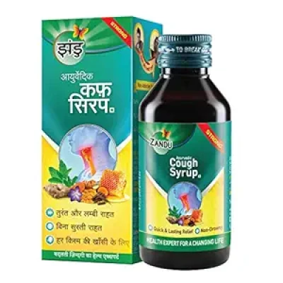Zandu Ayurvedic Cough Syrup Fast & Long Lasting Relief (100ml)
