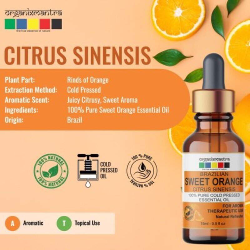 Organix Mantra Brazilian Sweet Orange Essential Oil (15Ml)
