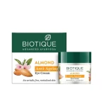 Biotique Almond Anti-Ageing Eye Cream: Revitalize eyes with 15g cream enriched with almond.