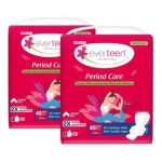Everteen Everteen Period Care Xxl Soft Sanitary Pads 320mm With Double Flaps Enriched With Neem And Safflower