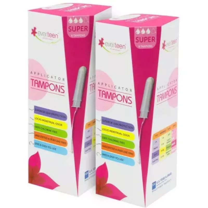 Everteen Super Applicator Tampons 8Pcs Pack Of 2