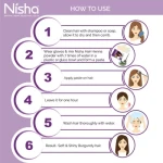 Nisha Henna Based Hair Color Burgundy Powder (15G) Pack Of 10