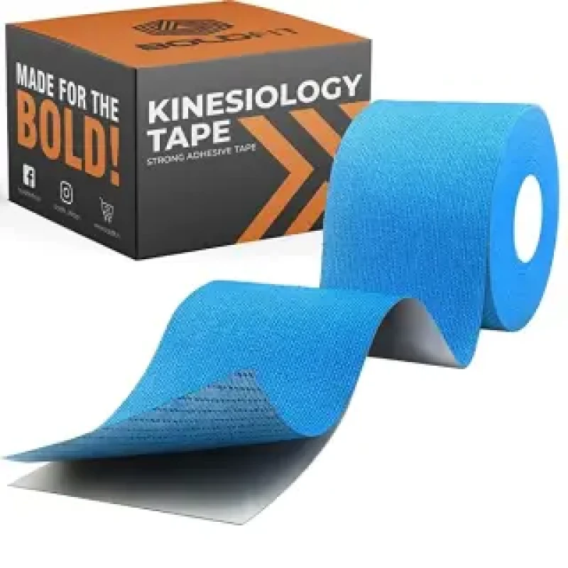 Boldfit Kinesiology Tape: Muscle Support, Waterproof, Blue, 1-Roll